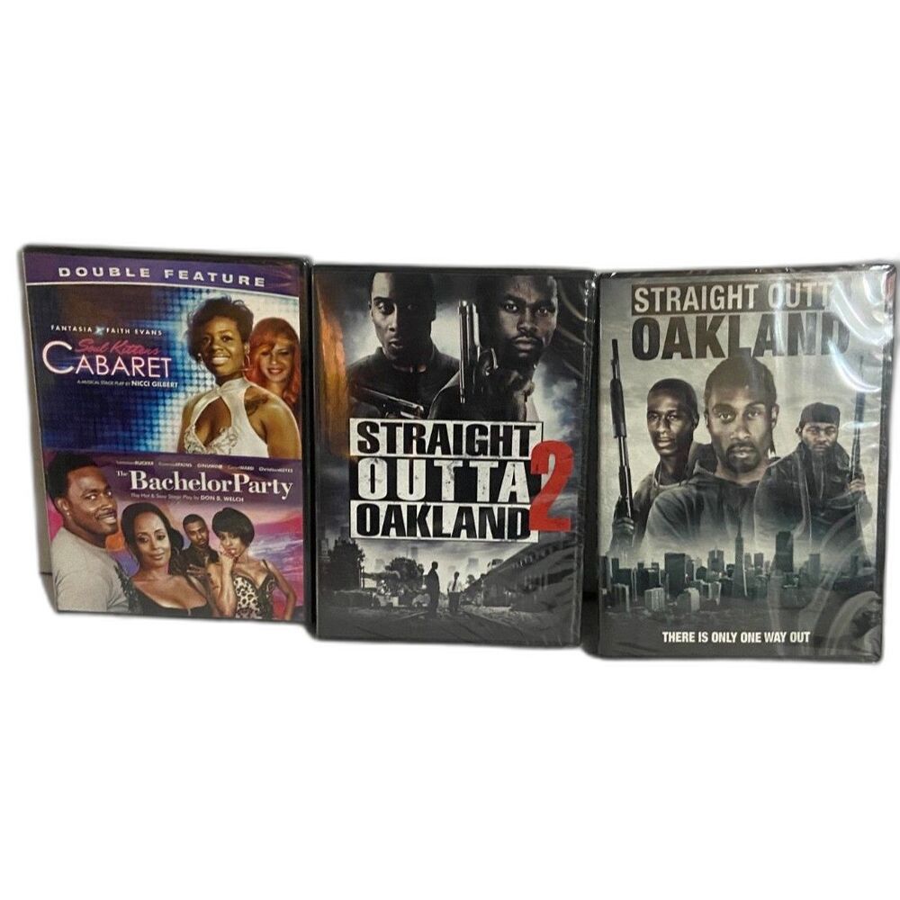 Straight Outta Oakland 1 & 2, Soul Kittens Cabaret, The Bachelor Party NEW DVDS!